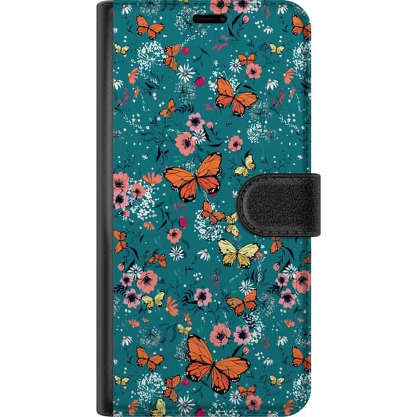Samsung Galaxy A52s 5G Tegnebogsetui Sommerfugle og blomster