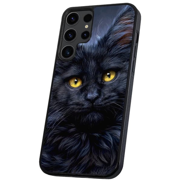 Samsung Galaxy S24 Ultra - Kuoret/Suojakuori Musta Kissa