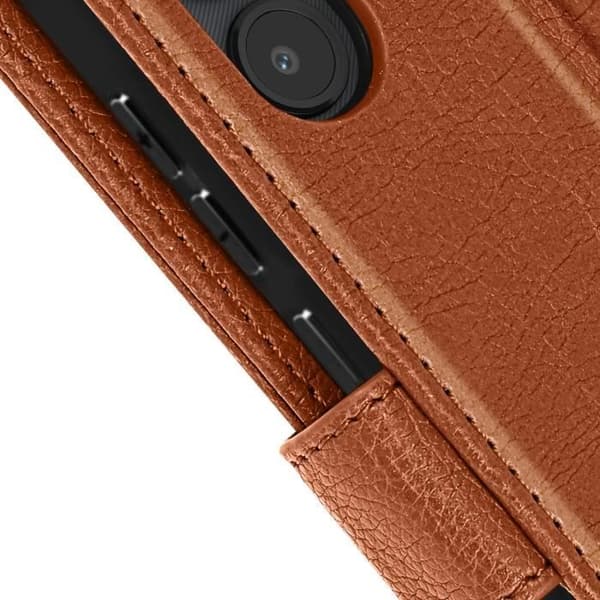 Fodral till Xiaomi Poco X3 och X3 Pro - AVIZAR - Support för plånbok och video - Brun