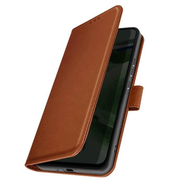 Fodral till Xiaomi Poco X3 och X3 Pro - AVIZAR - Support för plånbok och video - Brun