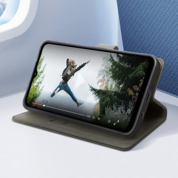 Fodral till Xiaomi Redmi Note 11S 5G - AVIZAR - Chesterfield - Plånbok och videohållare - Grå