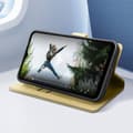 Miniatyrbild 3 av 4: Fodral för iPhone XR - AVIZAR - Plånbok och videostöd - Gul - Halvstyv - Syntet - Blandat