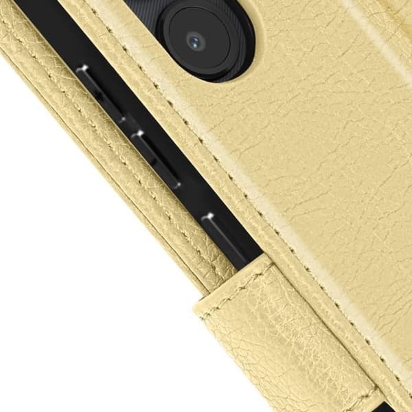 Fodral för iPhone XR - AVIZAR - Plånbok och videostöd - Gul - Halvstyv - Syntet - Blandat