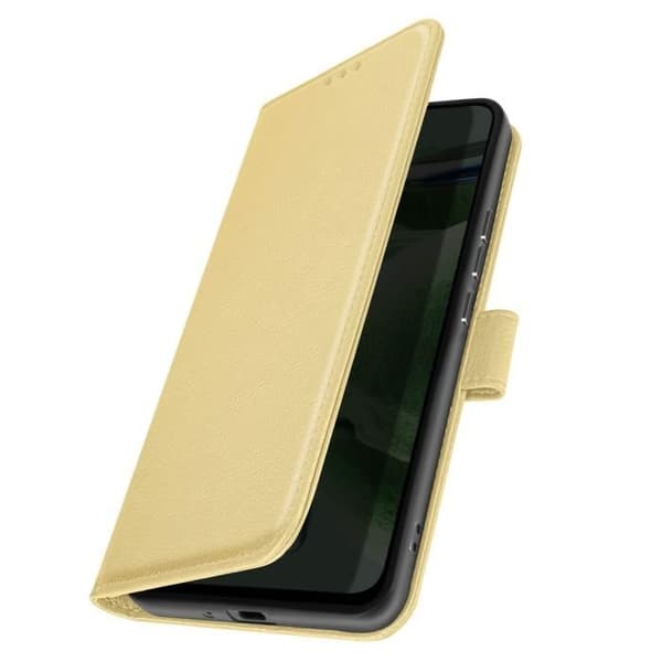 Fodral för iPhone XR - AVIZAR - Plånbok och videostöd - Gul - Halvstyv - Syntet - Blandat