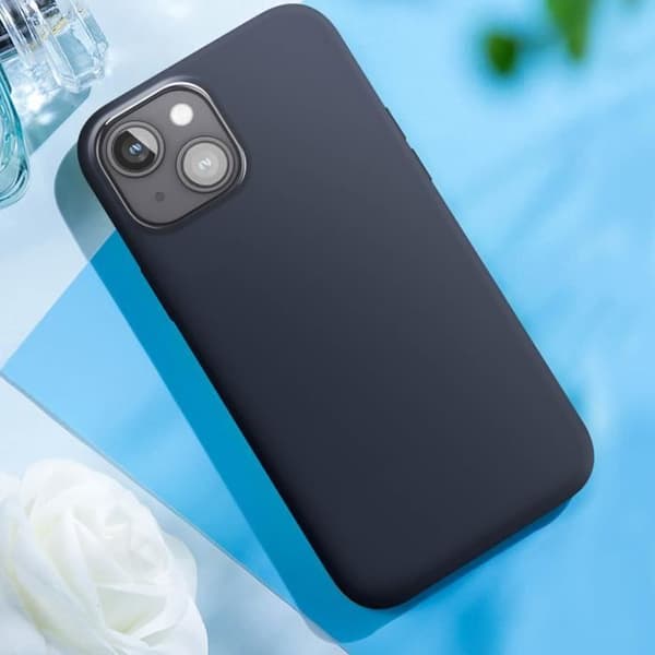 Fodral till iPhone 15 - MOXIE - BeFluo - Halvstyvt - Upphöjda kanter - Kungsblå