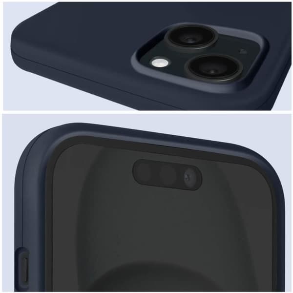 Fodral till iPhone 15 - MOXIE - BeFluo - Halvstyvt - Upphöjda kanter - Kungsblå