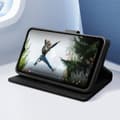 Miniatyrbild 3 av 4: Fodral till Samsung A7 2018 - AVIZAR - Support för plånbok och video - Svart