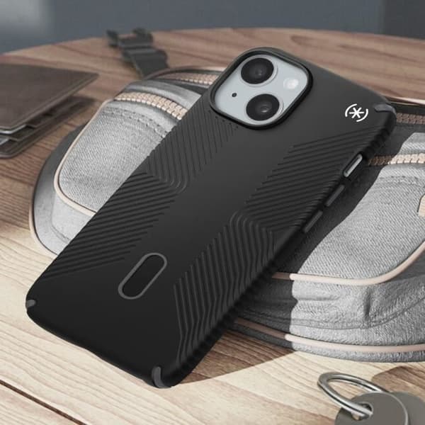 Skal till iPhone 15 Plus - SPECK - Presidio2 Grip Clicklock Svart - Anti-dropp 3,9 m - Återvunnet material