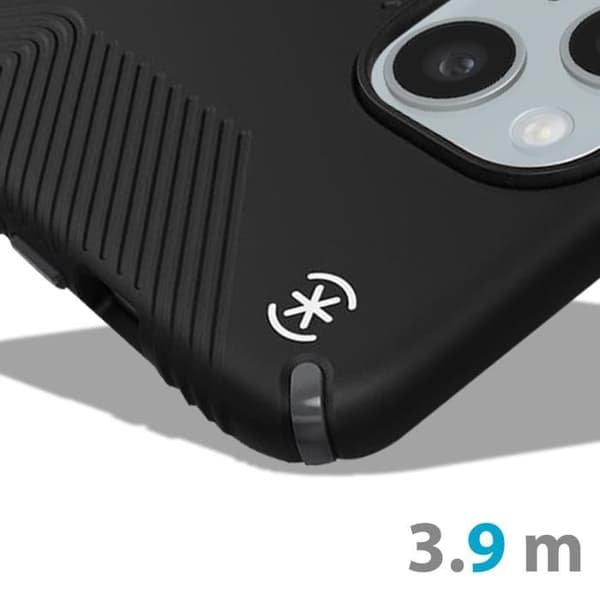 Skal till iPhone 15 Plus - SPECK - Presidio2 Grip Clicklock Svart - Anti-dropp 3,9 m - Återvunnet material