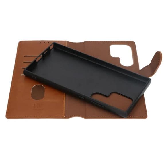 Samsung Galaxy S24 Ultra Plånboksfodral Magnet Rvelon - Brun
