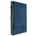 Miniatyrbild 1 av 4: Etui - Samsung - Galaxy Tab S9/S9 FE - Ekologisk läder blå - Video stöd - Kortficka