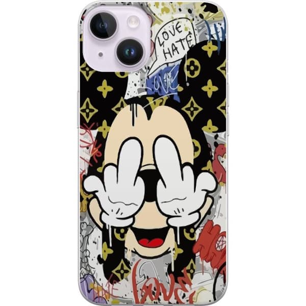Apple iPhone 15 Läpinäkyvä kuori Mikki Hiiri LV