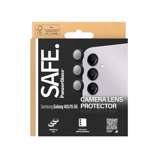 SAFE. by PanzerGlass Samsung Galaxy A15 Kameran suoja Camera Protector Musta