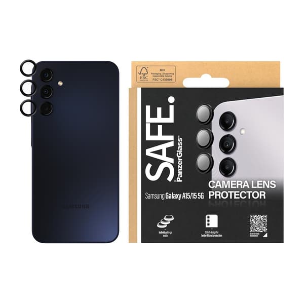 SAFE. by PanzerGlass Samsung Galaxy A15 Kameran suoja Camera Protector Musta