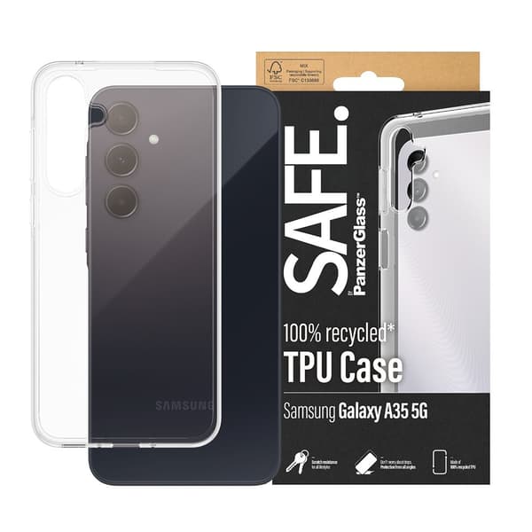SAFE. by PanzerGlass Samsung Galaxy A35 Kuori Soft TPU Case Läpinäkyvä
