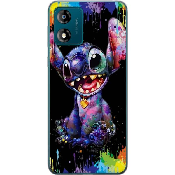 Motorola Moto E13 Gennemsigtig cover Lilo og Stitch