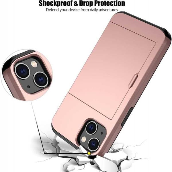 iPhone 14 Stødsikkert dækkortrum StreetWise - Rose Gold