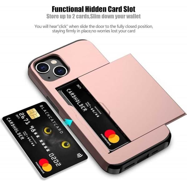 iPhone 14 Stødsikkert dækkortrum StreetWise - Rose Gold
