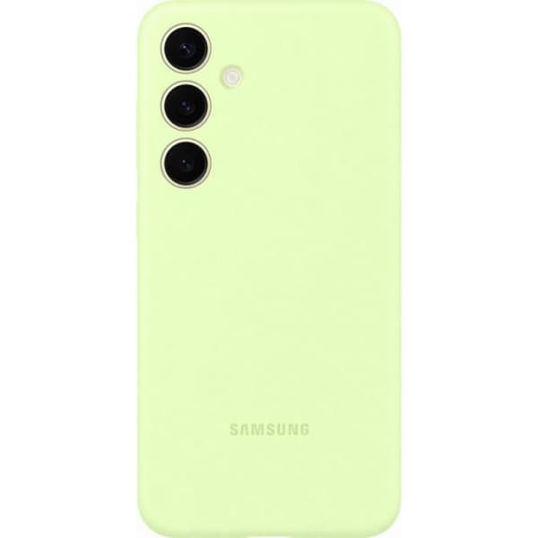 Samsung mobiltelefonfodral och skal Silikonfodral till Galaxy S24+ Ljusgrön