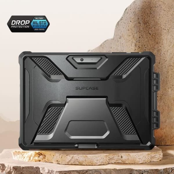 Fodral för Microsoft Surface Go 2, 3, 4 och 10.1 Stötsäker Kickstand Supcase Svart