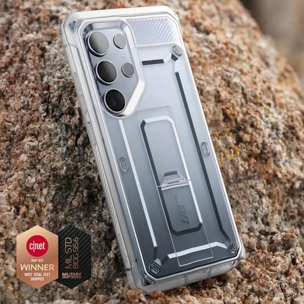 Helkroppsfodral för Samsung Galaxy S24 Ultra Shockproof med Kickstand Supcase Transparent