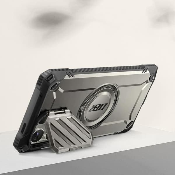 MagSafe Fodral för Samsung Galaxy S24 Ultra Shockproof Camera Cover Supcase Grå