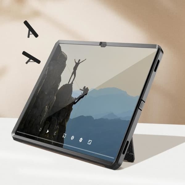 Helkroppsfodral för Galaxy Tab S9 Ultra Stötsäker med Kickstand Supcase Svart