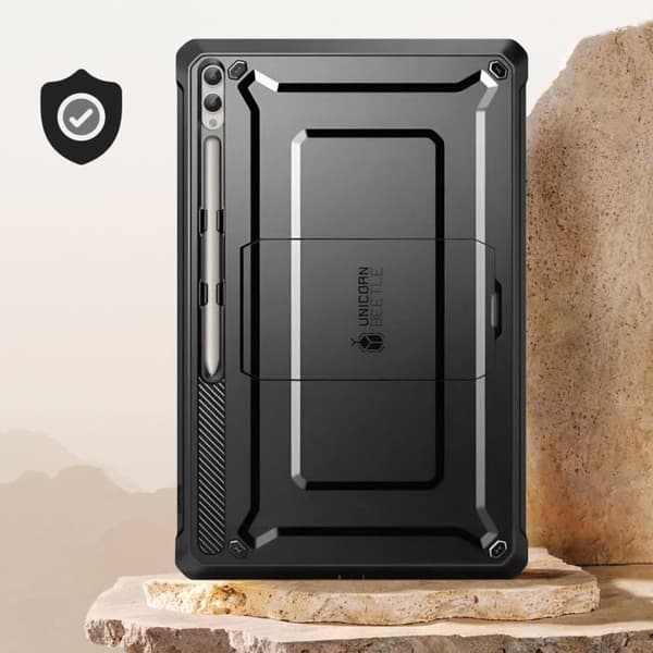 Helkroppsfodral för Galaxy Tab S9 Ultra Stötsäker med Kickstand Supcase Svart