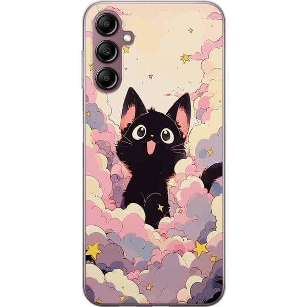 Samsung Galaxy A14 5G Läpinäkyvä kuori Kawaii Kissa