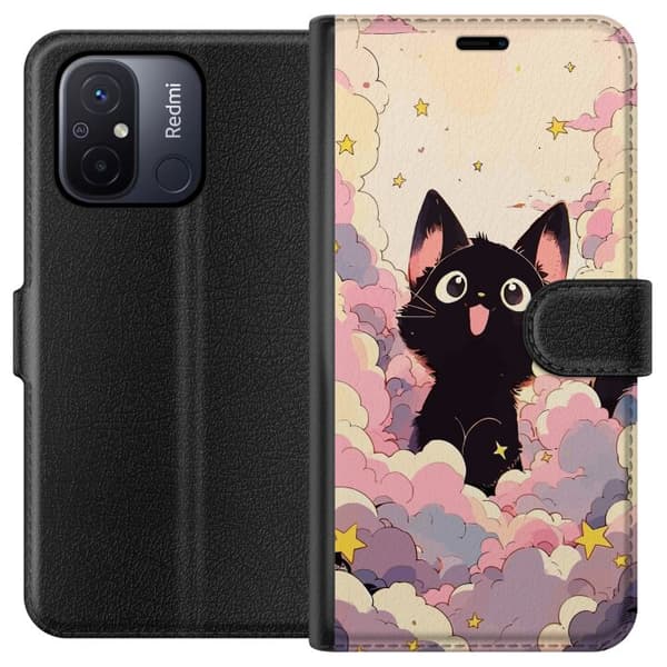 Xiaomi Redmi 12C Plånboksfodral Kawaii Katt