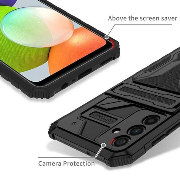 Samsung A25 5G stødsikkert cover Kickstand & Card Tray ThinArmor V3