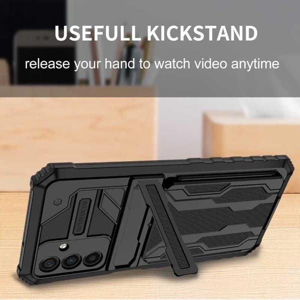 Samsung A25 5G stødsikkert cover Kickstand & Card Tray ThinArmor V3