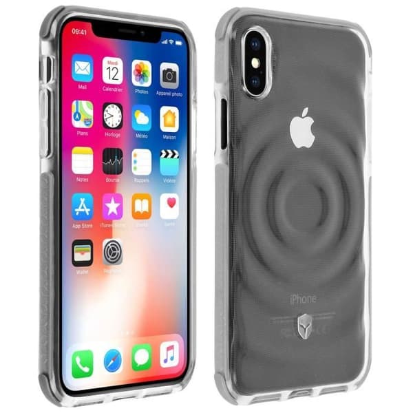 Force Förstärkt iPhone X Fodral Urban Silikon Stötsäkert Gel Fodral - Silver