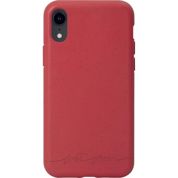 Rött mjukt fodral för iPhone XR Just Green