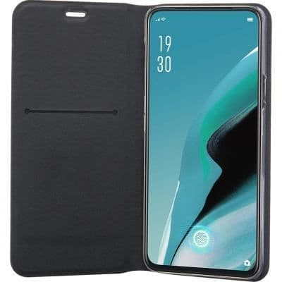 Foliofodral - Oppo - Reno 2Z - Svart - Halvstyv - Klaff