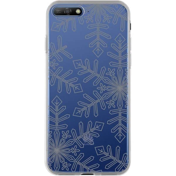 Hybrid skal - Huawei - Y6 2018 - Snöflingor - Förstärkt skydd - Flexibel