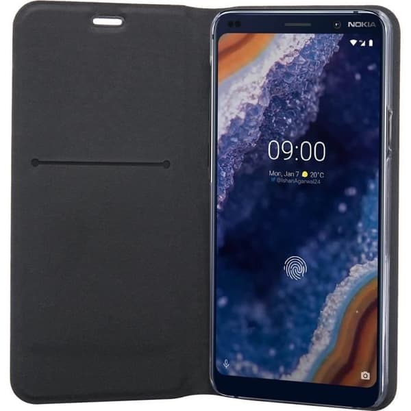 Svart foliofodral för Nokia 9