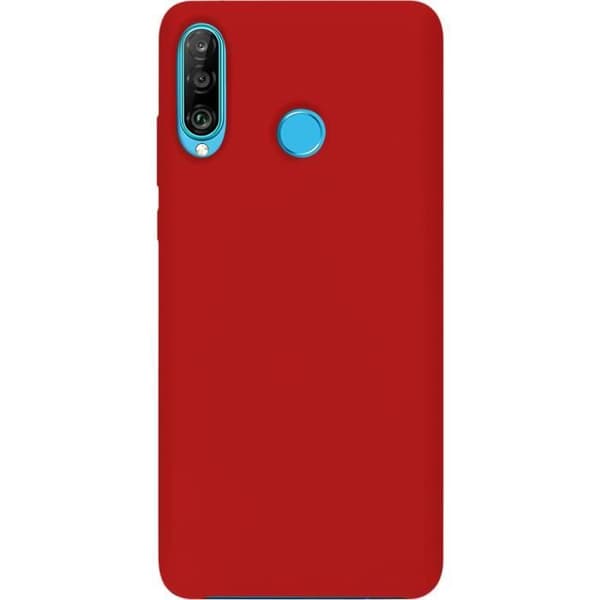 Hårdskal - Huawei - P30 Lite - Soft touch yta - Röd färg - Unisex