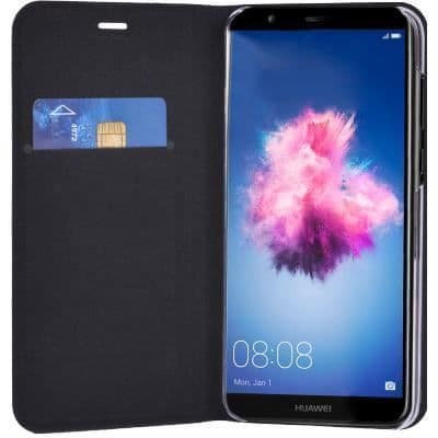 Etui folio - Huawei - P Smart - Läder - Svart - Sidoöppning