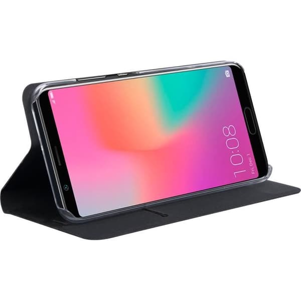 Etui folio - Honor - Honor 10 - Svart - Lateral öppning - Videoställning