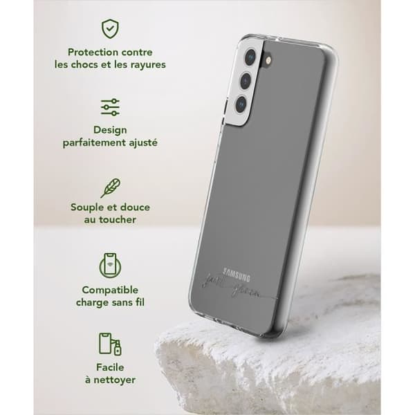 Samsung G S22+ 5G biologiskt nedbrytbart transparent fodral bara grönt