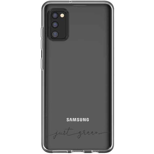 Transparent återvinningsbart fodral till Samsung G A41 Just Green