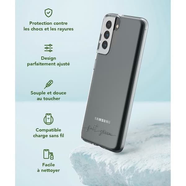 Coque - Just Green - Samsung G S21 5G - Transparent - Återvinningsbar - Mjuk