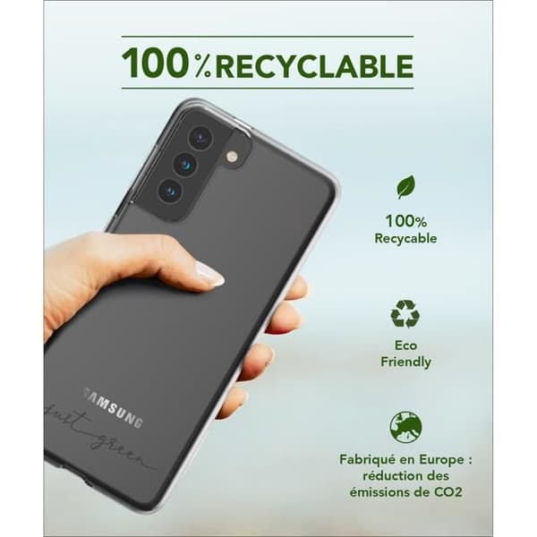 Coque - Just Green - Samsung G S21 5G - Transparent - Återvinningsbar - Mjuk