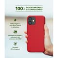 Miniatyrbild 3 av 3: Rött biologiskt nedbrytbart fodral till iPhone 12 mini Just Green