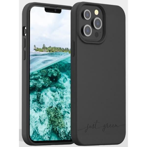 Svart biologiskt nedbrytbart skal till iPhone 13 Pro Max Just Green