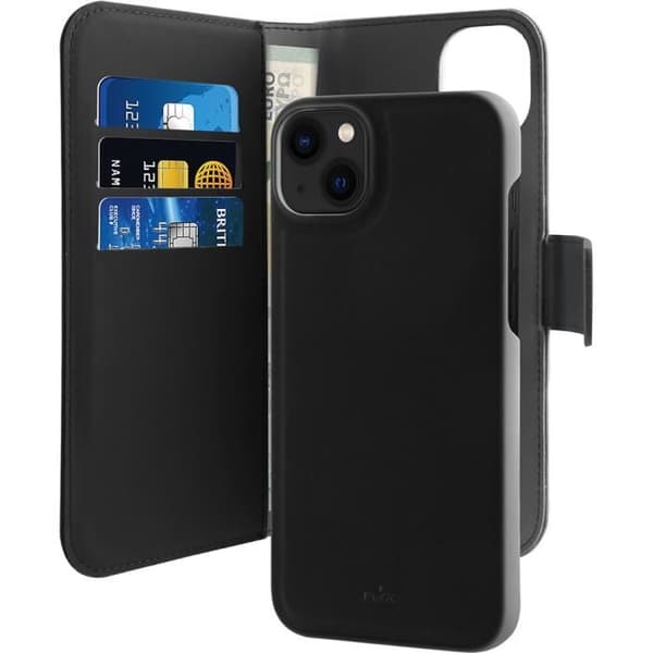 Folio 2 i 1 Apple iPhone 14 Max Magnetfodral Svart Puro