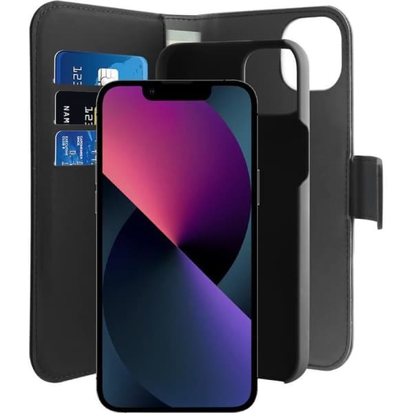 Folio 2 i 1 Apple iPhone 14 Max Magnetfodral Svart Puro