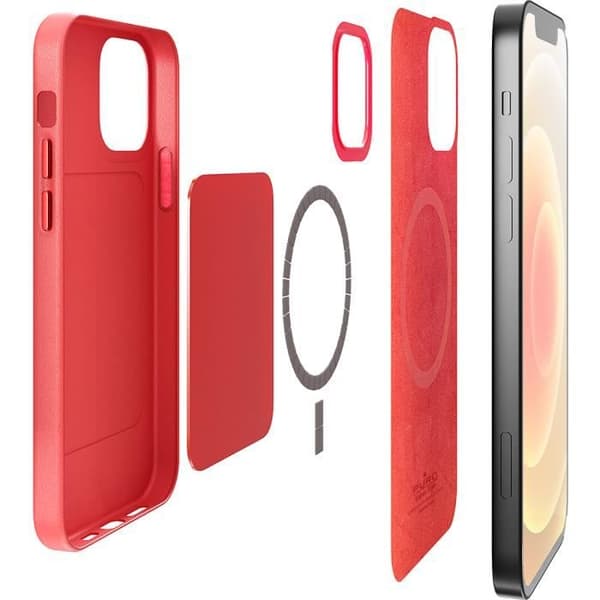 Coque - Puro - SKYMAG - Rouge - Souple - Kompatibel med MagSafe - iPhone 12/12 Pro