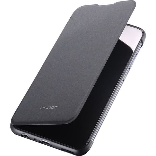 Black Honor Flip Cover Case för Honor 10 Lite